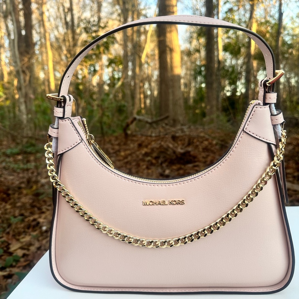 Michael Kors Wilma Small Handbag women leathered shoulder bag powder blush